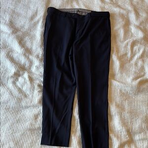Lands’ End Tailored Fit Wool Year Rounder Dress Trousers 37x29 True Navy